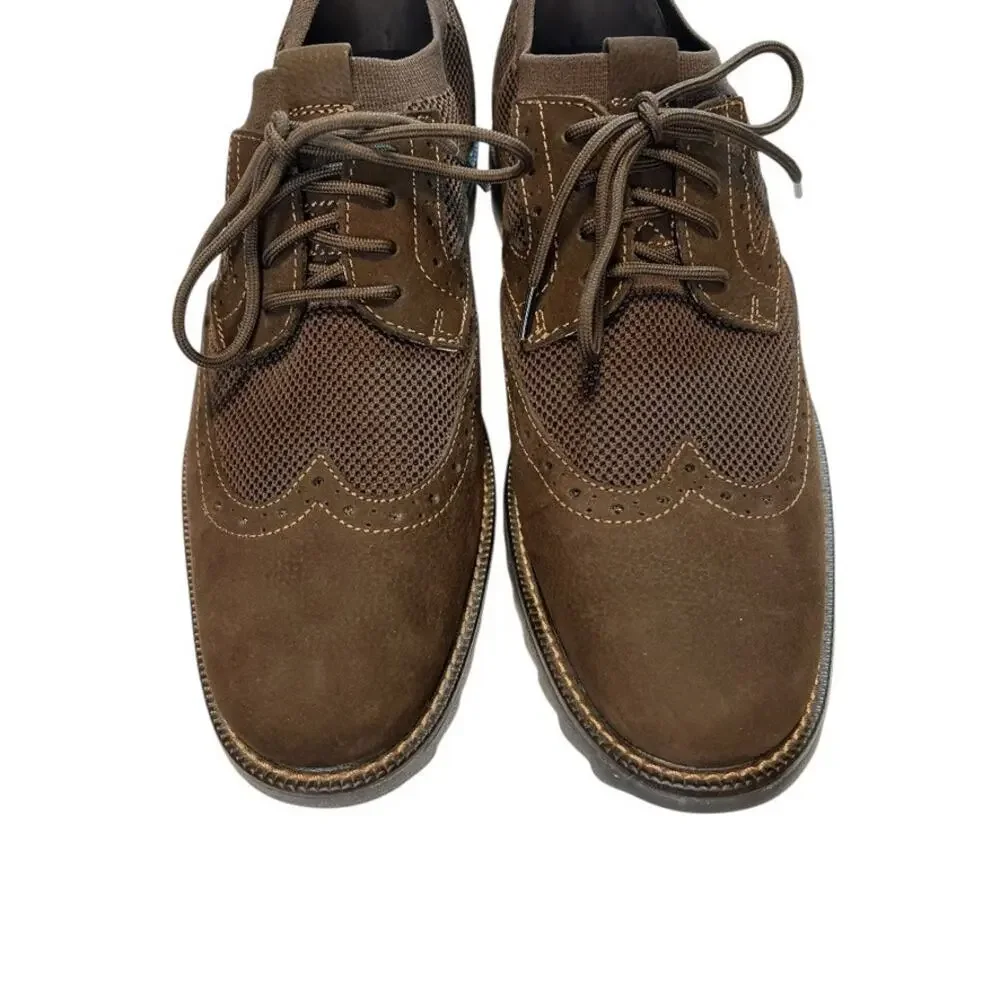 Dockers Hawking Knit Smart Series Wingtip Oxfords men’s 12m brown suede NWOB